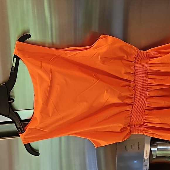 💕TRINA TURK💕 Sought After Dress High Low Bubble Hem Fire Island Orange XL NWT - Picture 8 of 13
